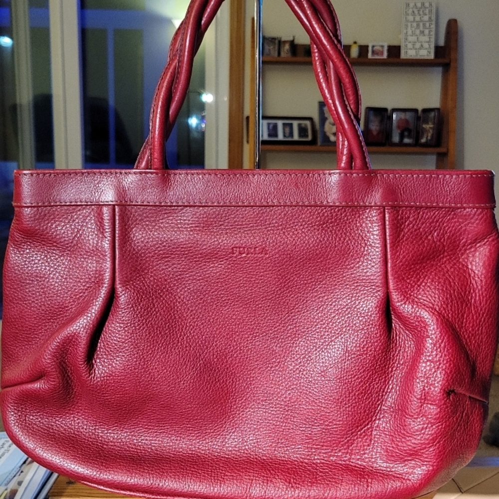 Furla Red Leather Tote
